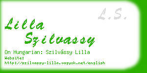 lilla szilvassy business card